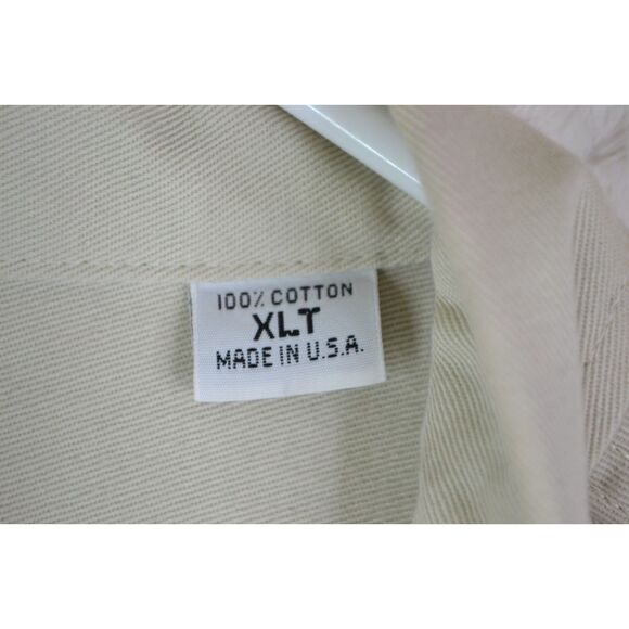 Creekwood Men's XL Tall Khaki Button Down Heavyweight Duck Logo Shirt - Picture 6 of 14